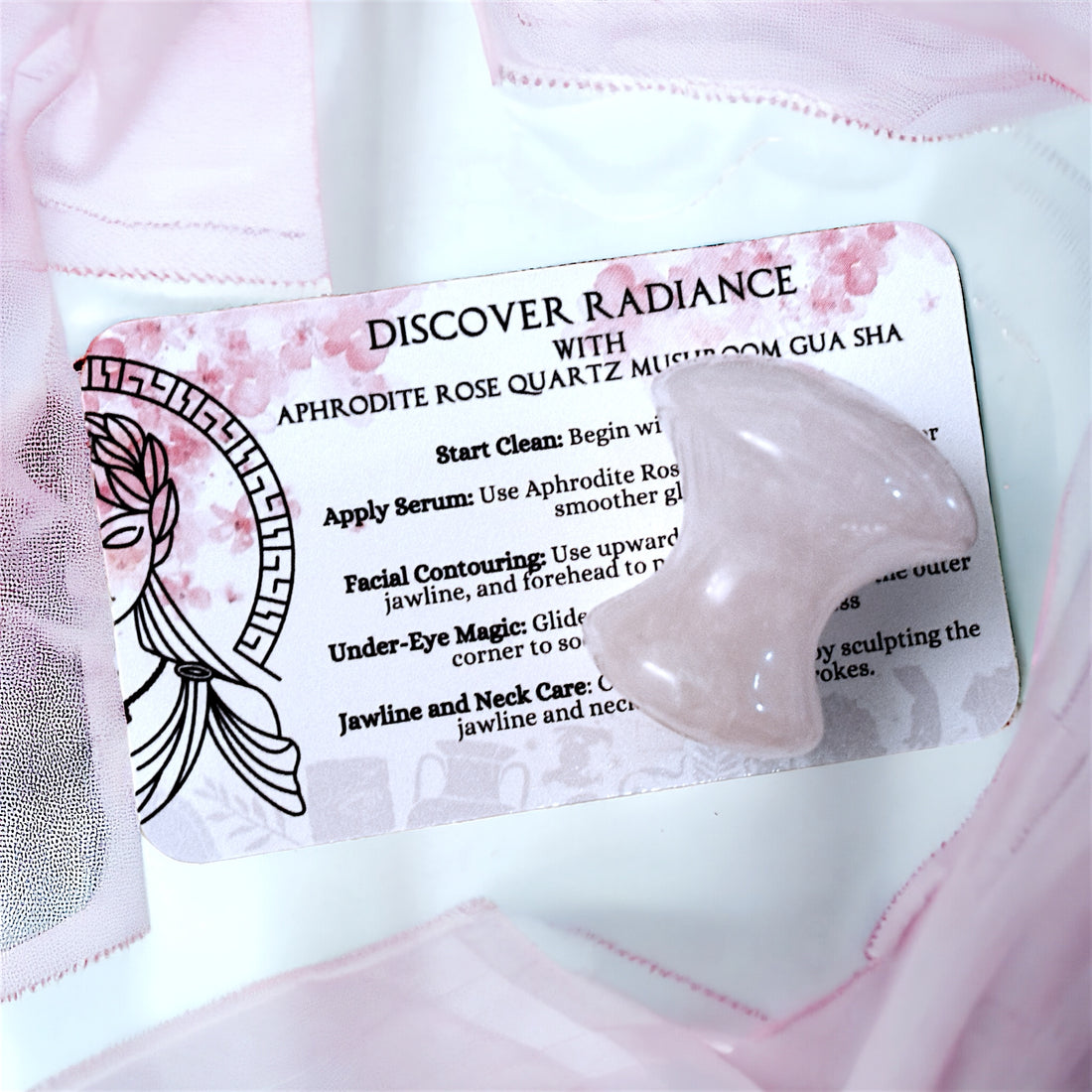 ROSE QUARTZ MUSHROOM GUA SHA